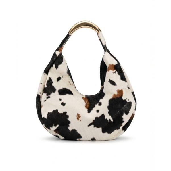 Cow Print Gold Handle