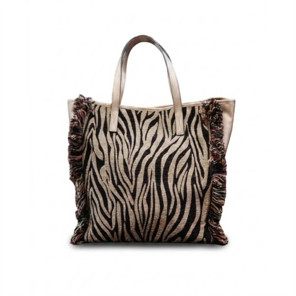 Tote Zebra Fringe